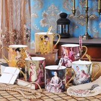 coffee mug vintage porcelain caffe cup drinkware bone china tea cup tableware birthday gift room decoration free shipping