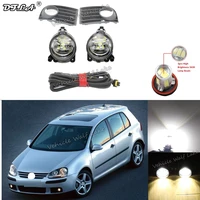 led car light for vw golf 5 a5 mk5 2004 2005 2006 2007 2008 2009 car styling front led car fog light fog lamp grille and wire