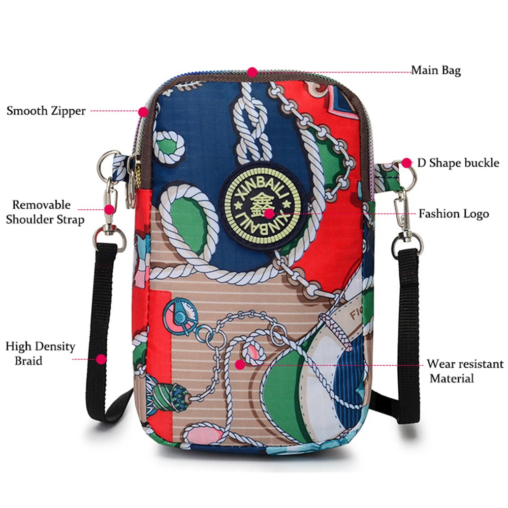 Многофункциональная спортивная сумка на руку переносная для мобильного