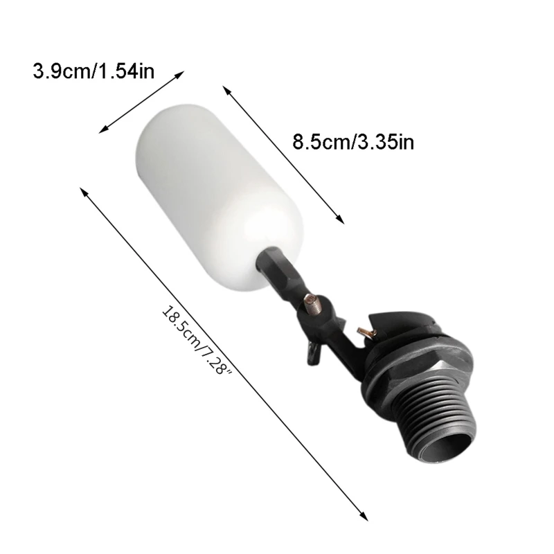 

T8WE 4Pcs 1/2 Inch Mini Stable Float Ball Valve with Adjustable Arm Automatic Fill Feed Humidifier Tank Water Tools for Ponds