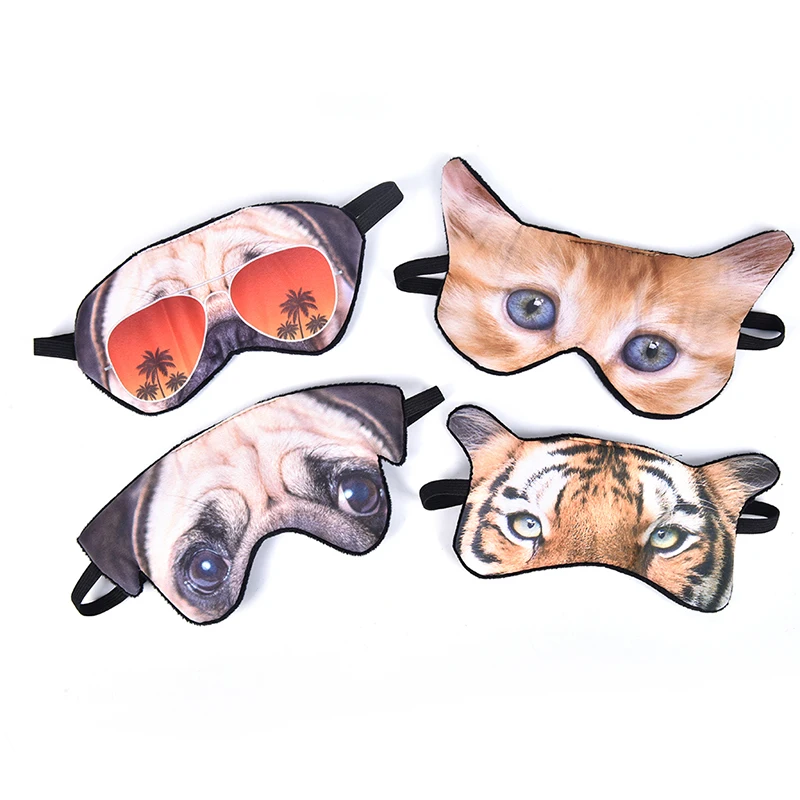 

1 шт. маска для сна, 3D повязка на глаза для животных, симпатичная маска для сна, хлопковая дорожная повязка на глаза для отдыха, повязка на гла...
