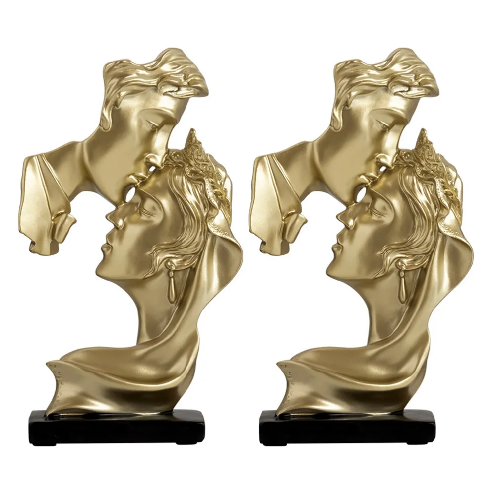 

2pcs Personalized Statue Creative Abstract Art Couple Decoration for Home