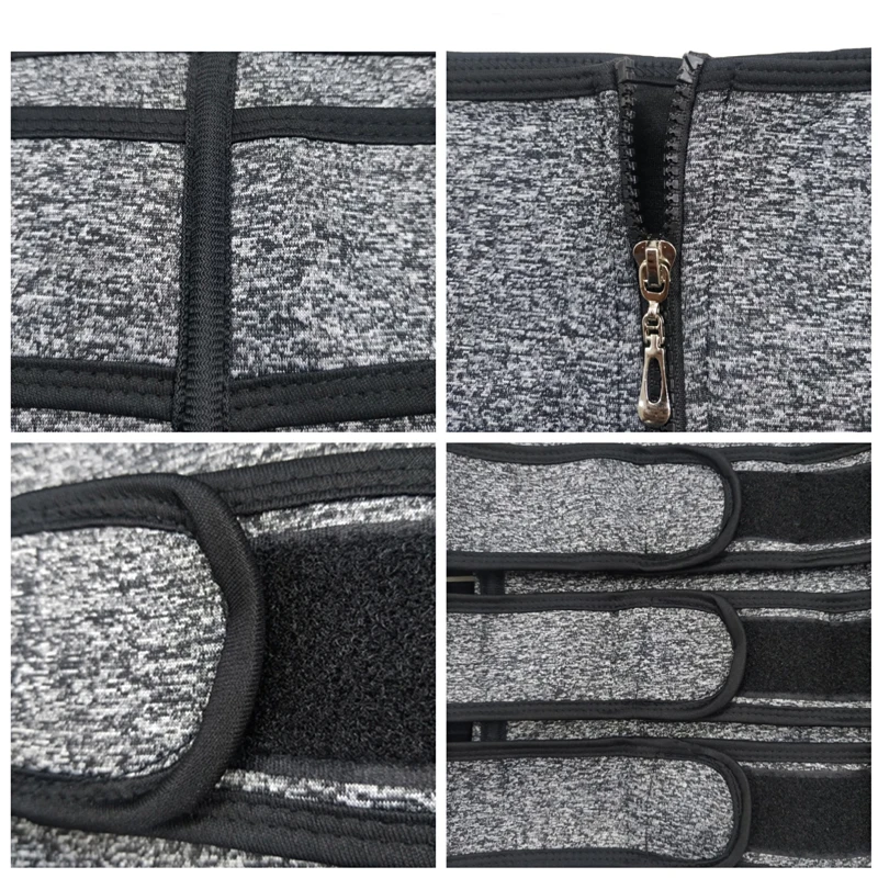 

CXZD 2021 Hot Sell Men Waist Trainer Belt Corset Slimming Body Shaper Neoprene of zipper Sport Girdle Fat Burn Workout Trimmer