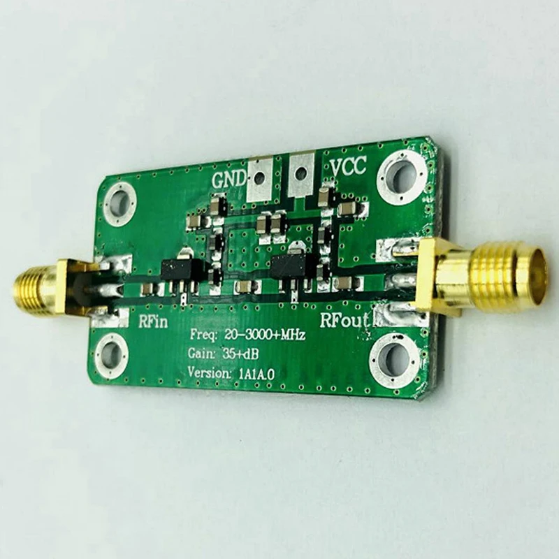 

RF Signal Amplifier Module DC 3.3-6V 20-3000MHz 35DB Amplification Gain Low Noise for Broadband