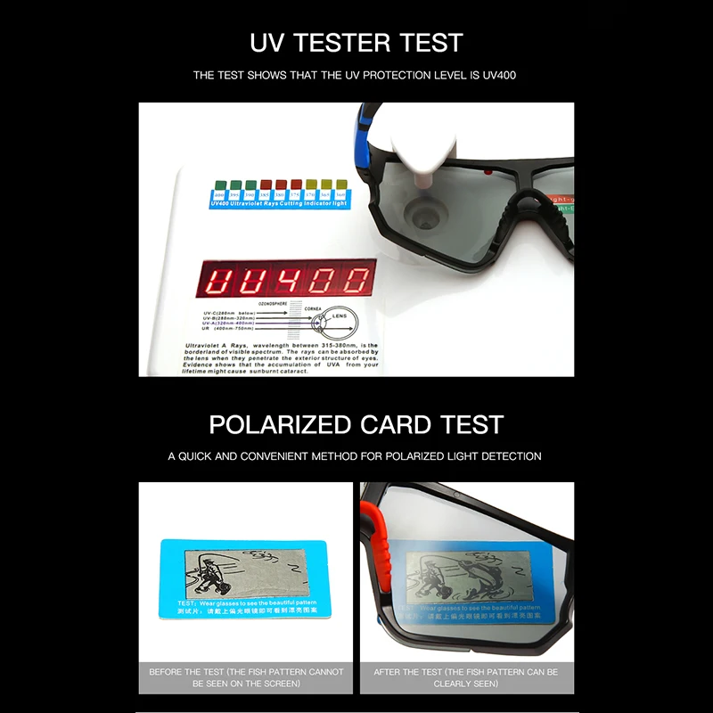 Поляризованные фотохромные велосипедные солнцезащитные очки для мужчин и