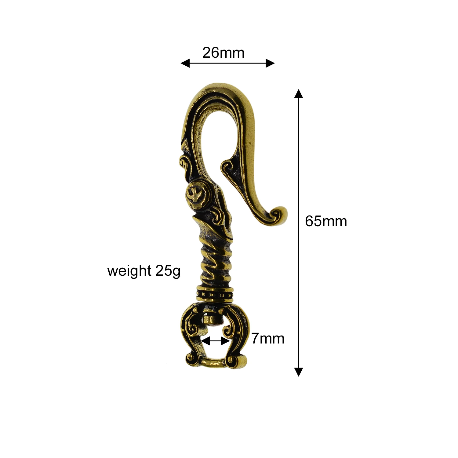 Винтажные брелки ручной работы из твердой латуни с японским рыболовным крючком