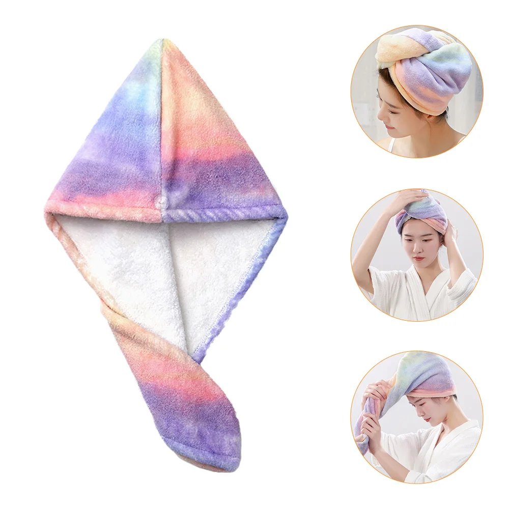 

1 pc Supple Practical Water Absorbent Hair Towel Wrap Bath Accessory Drying Hat Hair Drying Towel