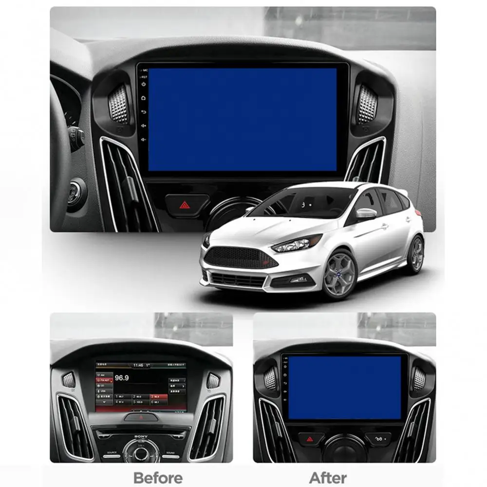 60%  Dropshipping!!2+16G 9 Inch Car Radio GPS Navigation Player for Ford Focus 12-17 Android 10.0