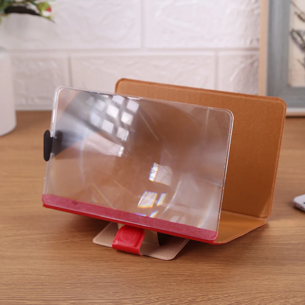 

Folding 3D Mobile Phone Screen Amplifier 8 Inch Cell Phone Video Magnifying Glass Device Amplifier Phone Screen Desktop Stand