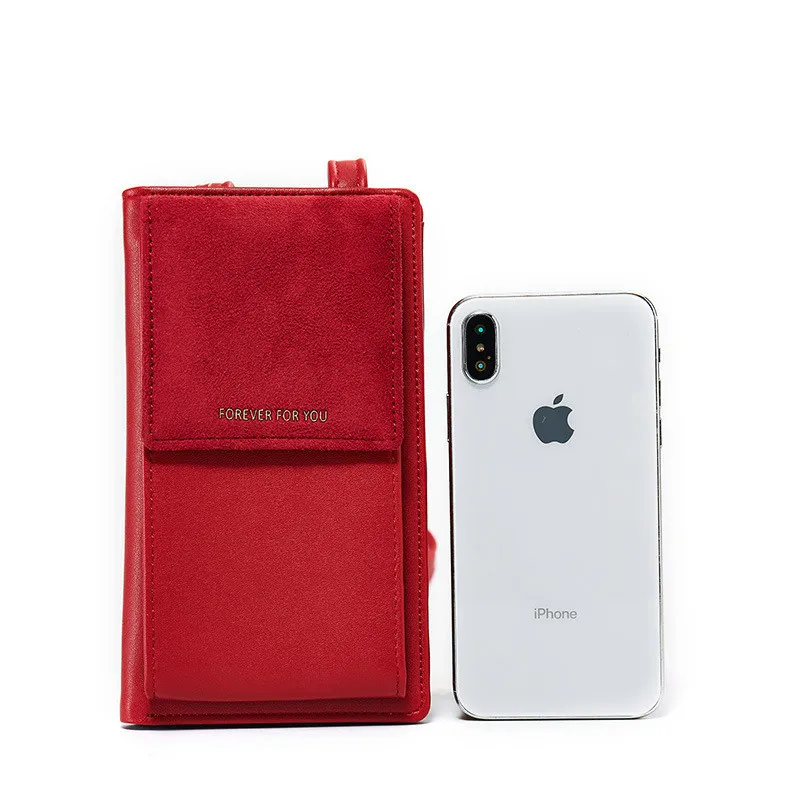 2019 женщина Наклонная Сумка положение сплит соединение мобильный телефон длинный