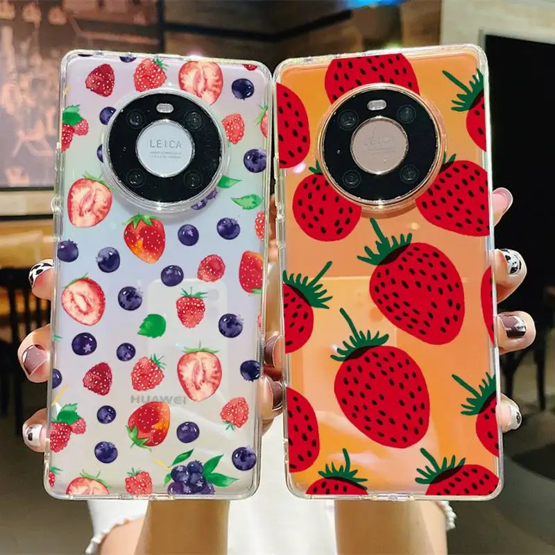 

Strawberry fruit pattern Phone Case For Huawei P 20 30 40 pro lite Psmart2019 Honor 8 10 20 Y5 6 2019 Nova3E