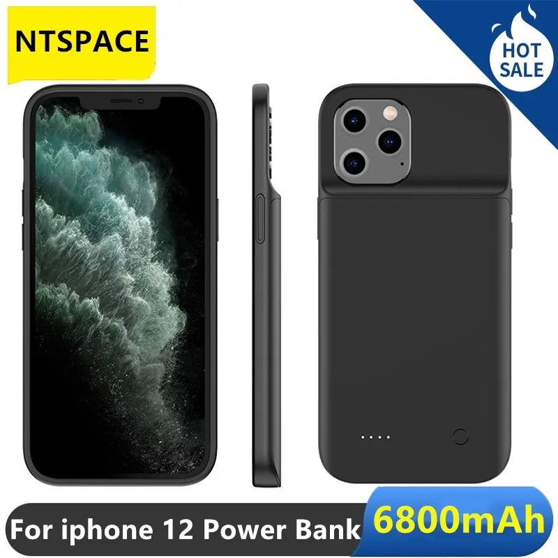 6800 мАч Расширенный телефон батарея мощность Чехол для iPhone 12 портативный