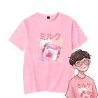 Жоржет Merch хлопок клубника молоко женская уличная одежда Harajuku футболки Kawaii рубашка