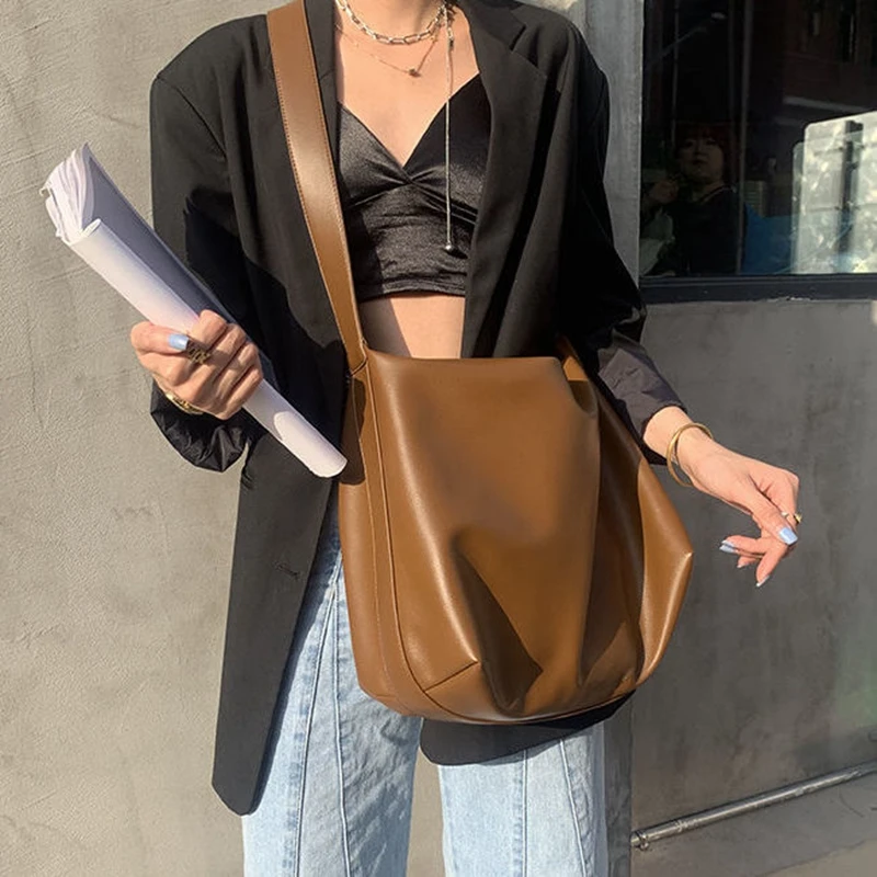 

Crossbody Bags for Women Designer Shoulder Bag Tote Women Bag Handbags Retro Purse PU Leather Simple 2021 Fashion High Capacity