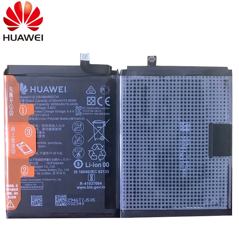 hua wei original replacement phone battery hb486486ecw 4200mah for huawei p30 pro mate 20 pro mate20 pro phone batteries free global shipping