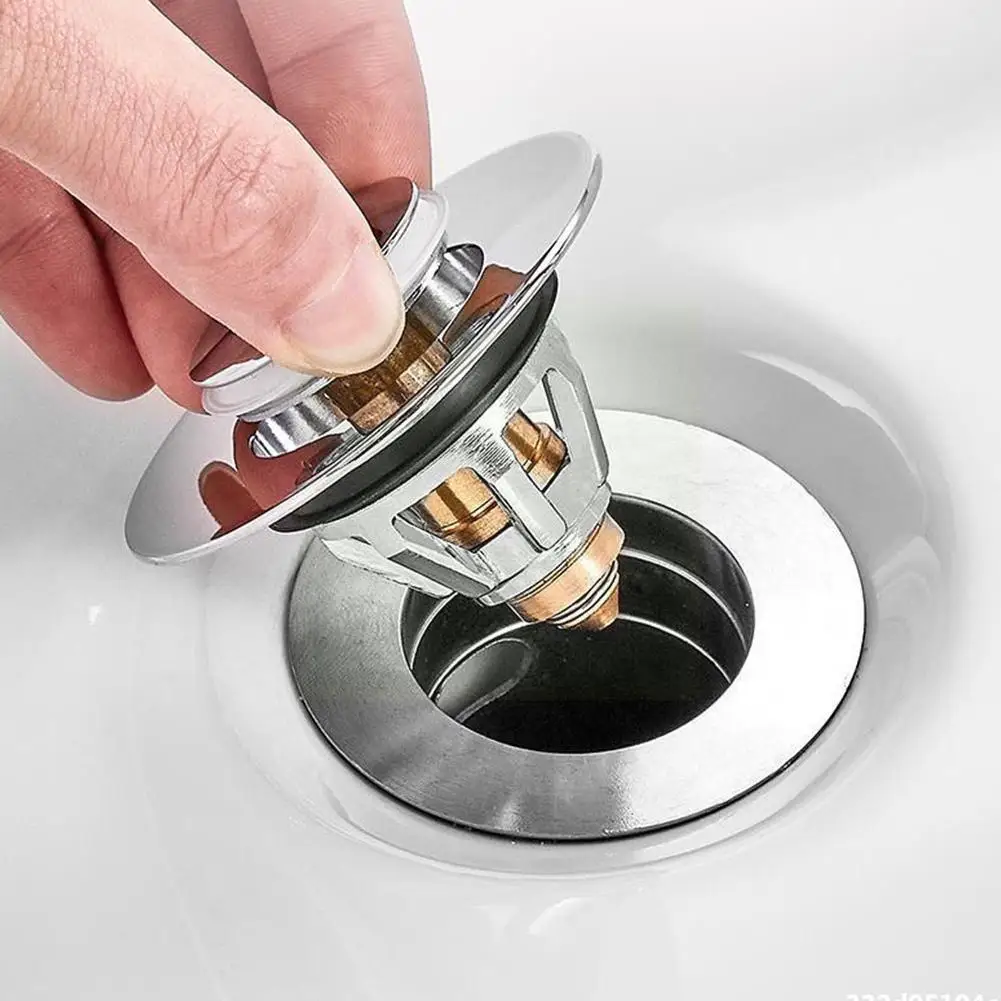 

Universal Basin Up Drain Filter Steel Build-in Strainer Basin Up Filter Tool Push-type Core Drain Bounce N8w8