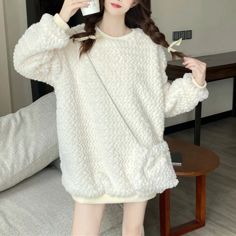 

Small Sweater Women's Autumn Winter Korean Loose Lazy Style Long Sleeve Design Top Rac