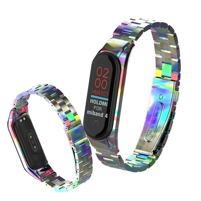 Fashion Replacement Metal Strap MI band 6 Global Stainless Steel Bracelet Wristbands Mi5 strap for Xiaomi mi Band 4 correa | Электроника