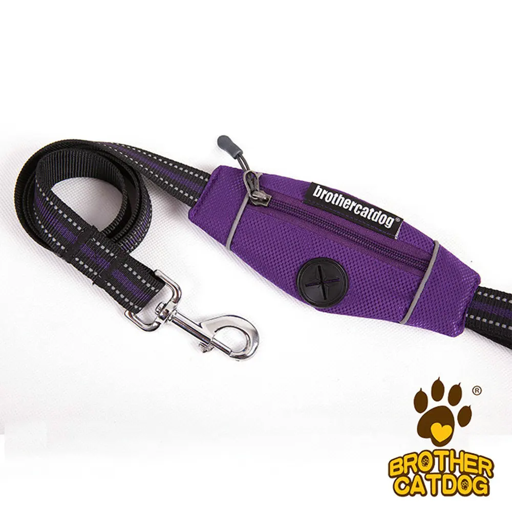 Роскошный нейлоновый собачий поводок с мешками для собак уличный мощный ошейник