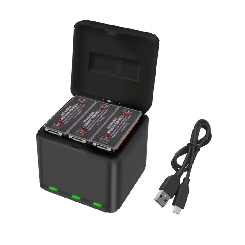 Горячая новинка 3 Батарея умный QC 3,0 быстрое зарядное usb-устройство коробка с кабелем для передачи данных для OSMO аксессуары для спортивной камеры