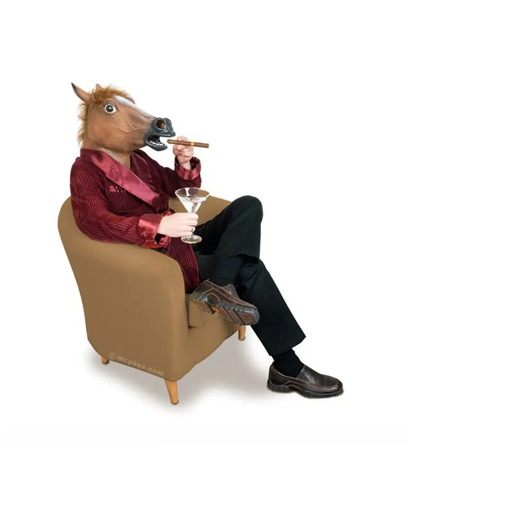 Креативная маска для Хэллоуина латексная головы лошади животного Junma собаки |