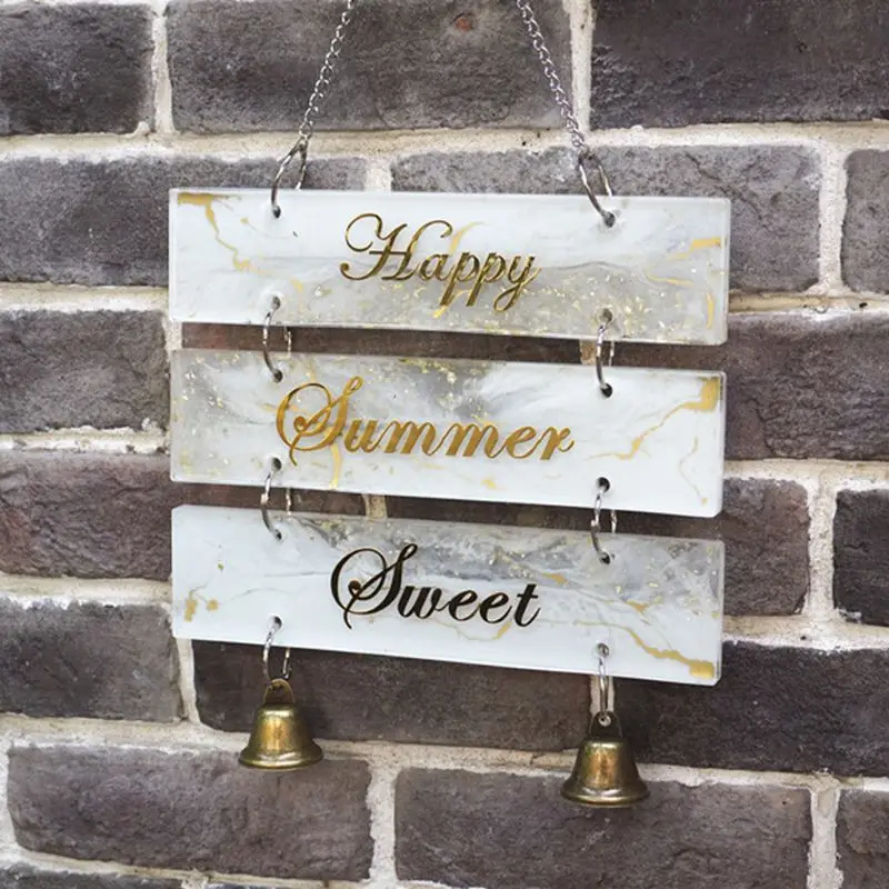 

Handmade Clear Silicone Indicator Signs Welcomes Card Epoxy Resin Mold DIY Door Number Plate Resin Mold Art Crafts Tools