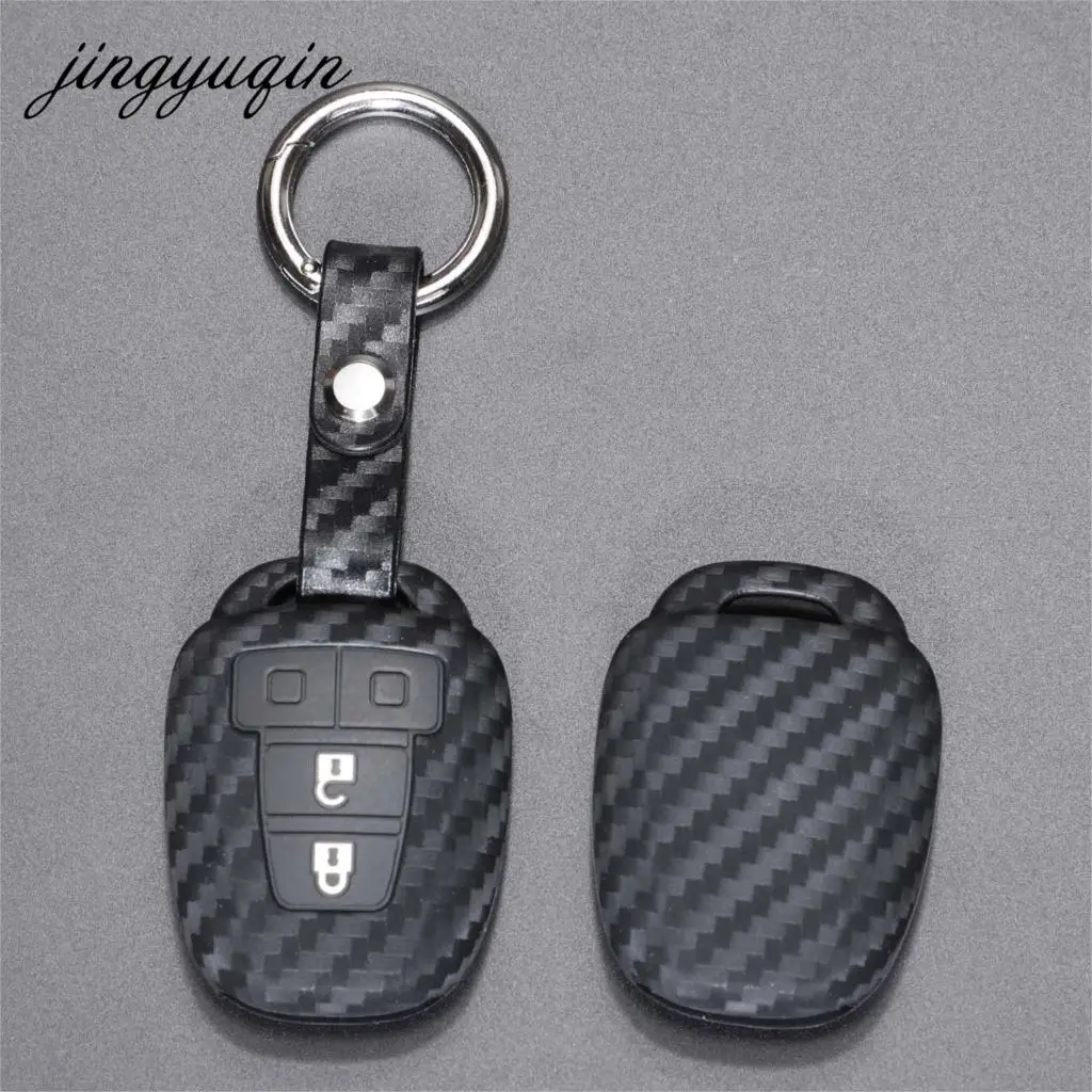 

jingyuqin 4 Button Fibler Silicone Car Remote Key Fob Shell Cover Case For Toyota Camry Corolla RAV4