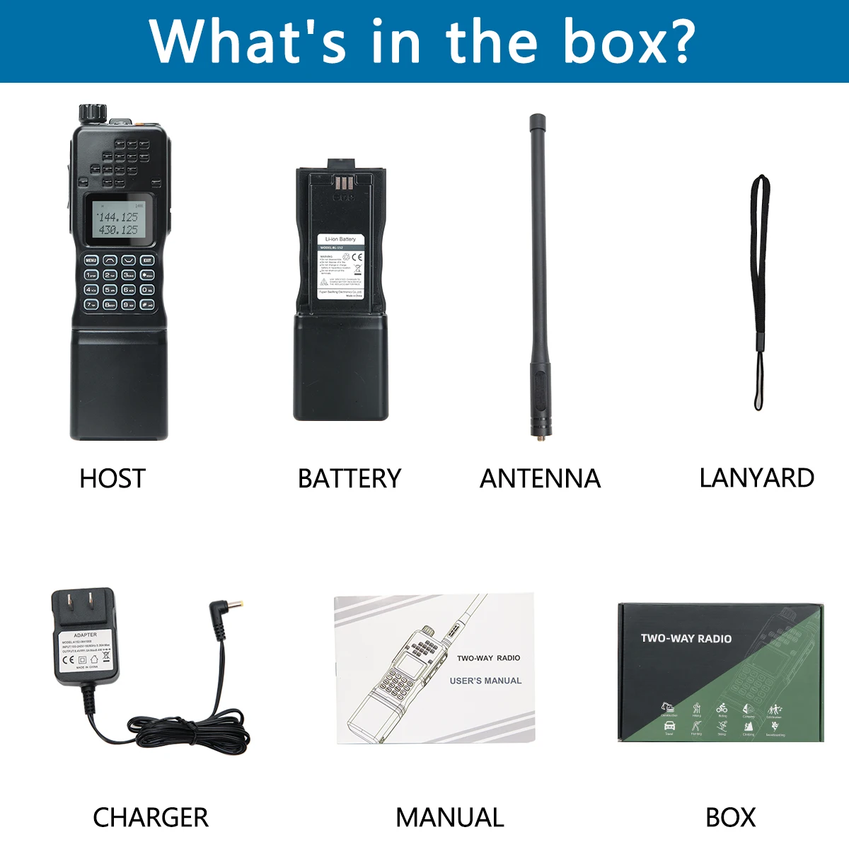2022 Baofeng AR-152 Dual Band 136-174/400-520MHz Ham Radio 15W Powerful 12000mAh Battery Tactial Game Walkie Talkie AN /PRC-152