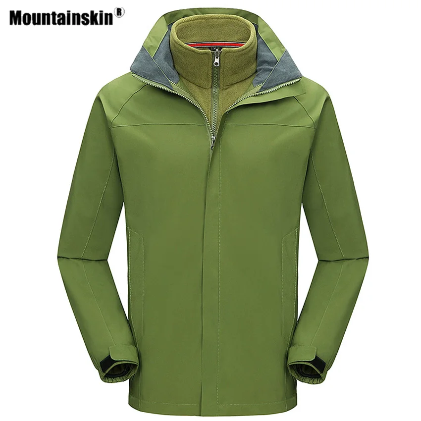 Mountainskin зимние мужские и женские куртки из 2 предметов флисовые для пеших прогулок