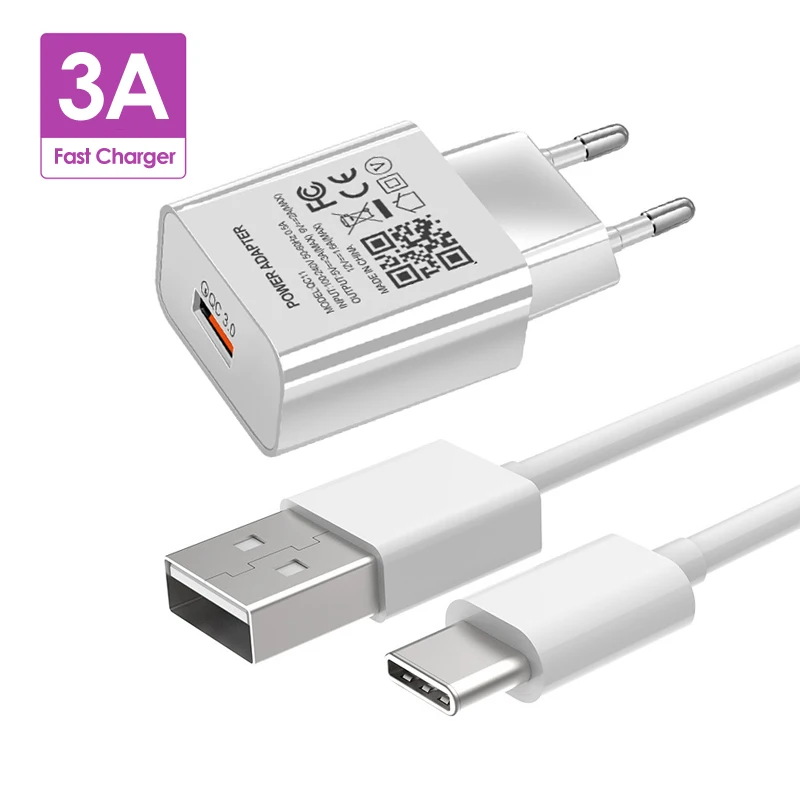Кабель USB Type-C 3A быстрое зарядное устройство для Huawei Y9A NOVA 8 7 6 5 SE Y9S - Цена: 249.48