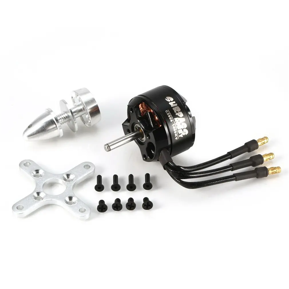 

SURPASS HOBBY Remote Control Aircraft Motor 2808 1400KV Fixed-wing 14 Stage Out-rotating Durable Brushless Motor for Rc Airplane