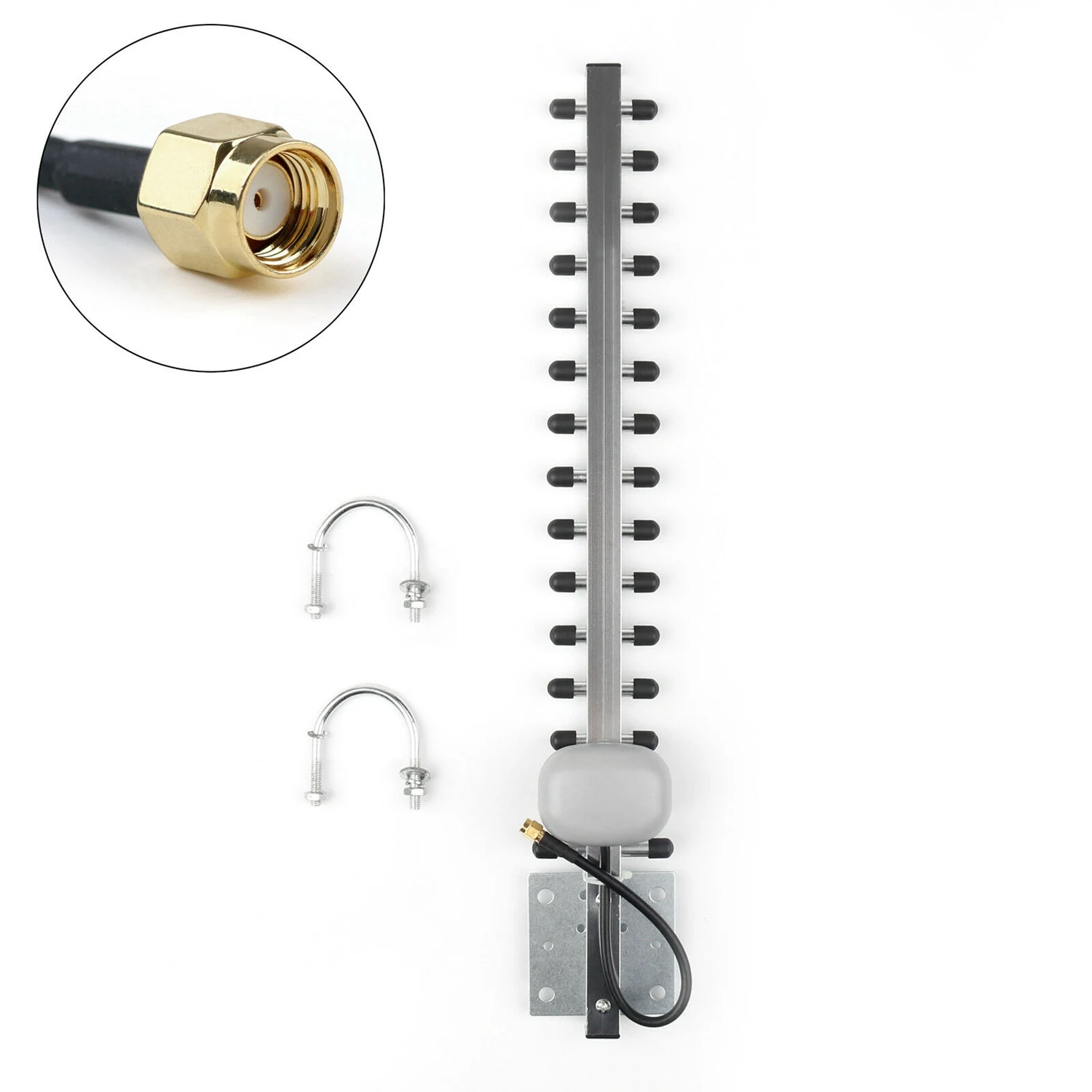 20Dbi 2.4Ghz 13 Directional Elements Wireless Yagi Antenna Rp-Sma Wifi For Modem Pci Card Router Ue |