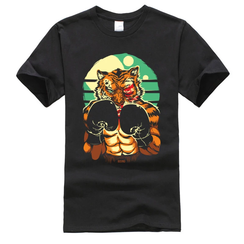 Muay Thai Tiger печатные футболки Eye of the боксер Ретро Бренд Новое поступление
