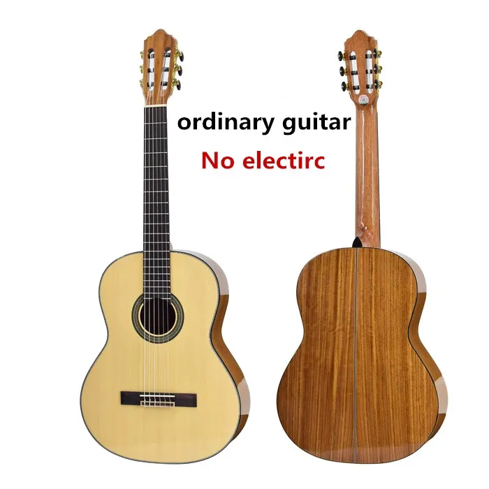 TR-CG54S ordinary Классическая акустическая гитара 36 39 дюймов Топ сплошной Электрический Highgloss 6 струн pick Up ель кедр орех палисандр красное дерево - Цвет: TR-CG54S ordinary