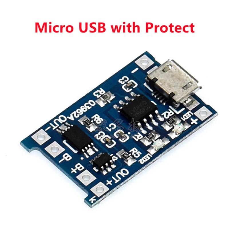 Зарядная плата Micro/Mini/Type-C USB 5 в 1 а 18650 TP4056 модуль зарядного устройства литиевой