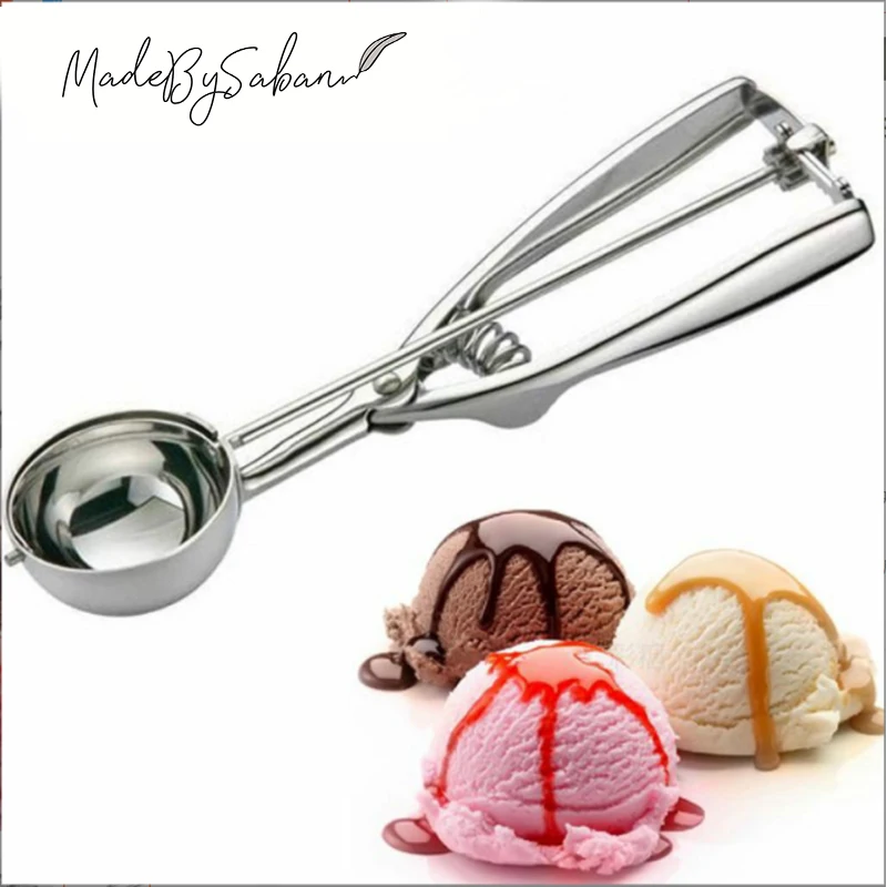 

Ice Cream Scoops Watermelon Spoon Stacks Stainless Steel Digger Fruit Non-Stick Spoon Kitchen Tools For Home Cake Dropshipping