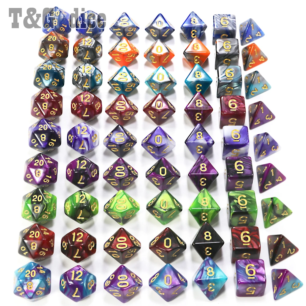 Высший класс 7 шт./компл. 9 цветов на выбор Близнецы Семейные игры DND BoardGame