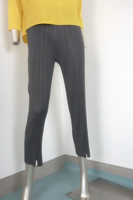 

Miyake Pleated New Versatile Elastic Straight Pants Pleats Trousers