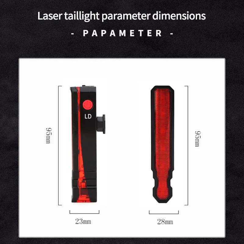 

Bike Light USB Rechargeable Dual-Mode Bicycle Light LED Taillight Safety Warning Cycling Portable Rear Tail Light Lamp