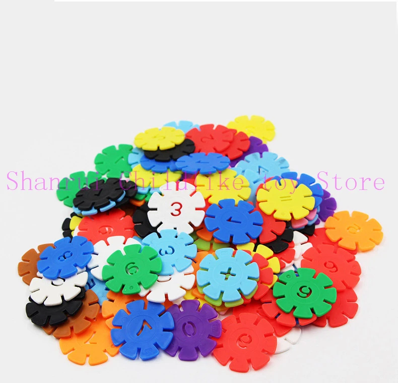 

hot sale ABS snowflake building blocks educational construction kid toys