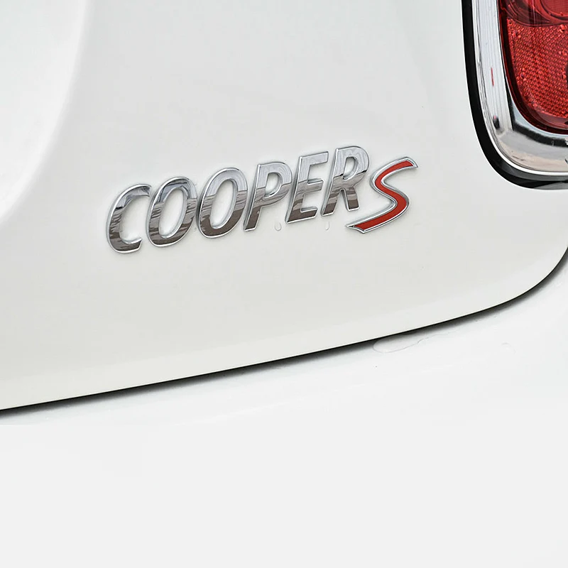 

3D ABS Car Rear Tailgate COOPER S Letters Nameplate Decals For MINI COOPERS Trunk Emblem Font Glue Sticker Car Styling