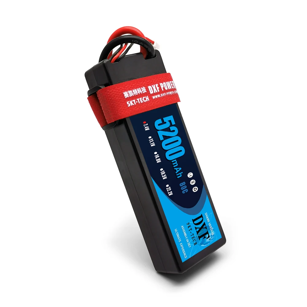 2 шт. DXF 2S 7 4 V 5200mAh 80C hardcaseLiPo батарейный блок for1: 10 RC Evader BX Car Truck радиоуправляемая