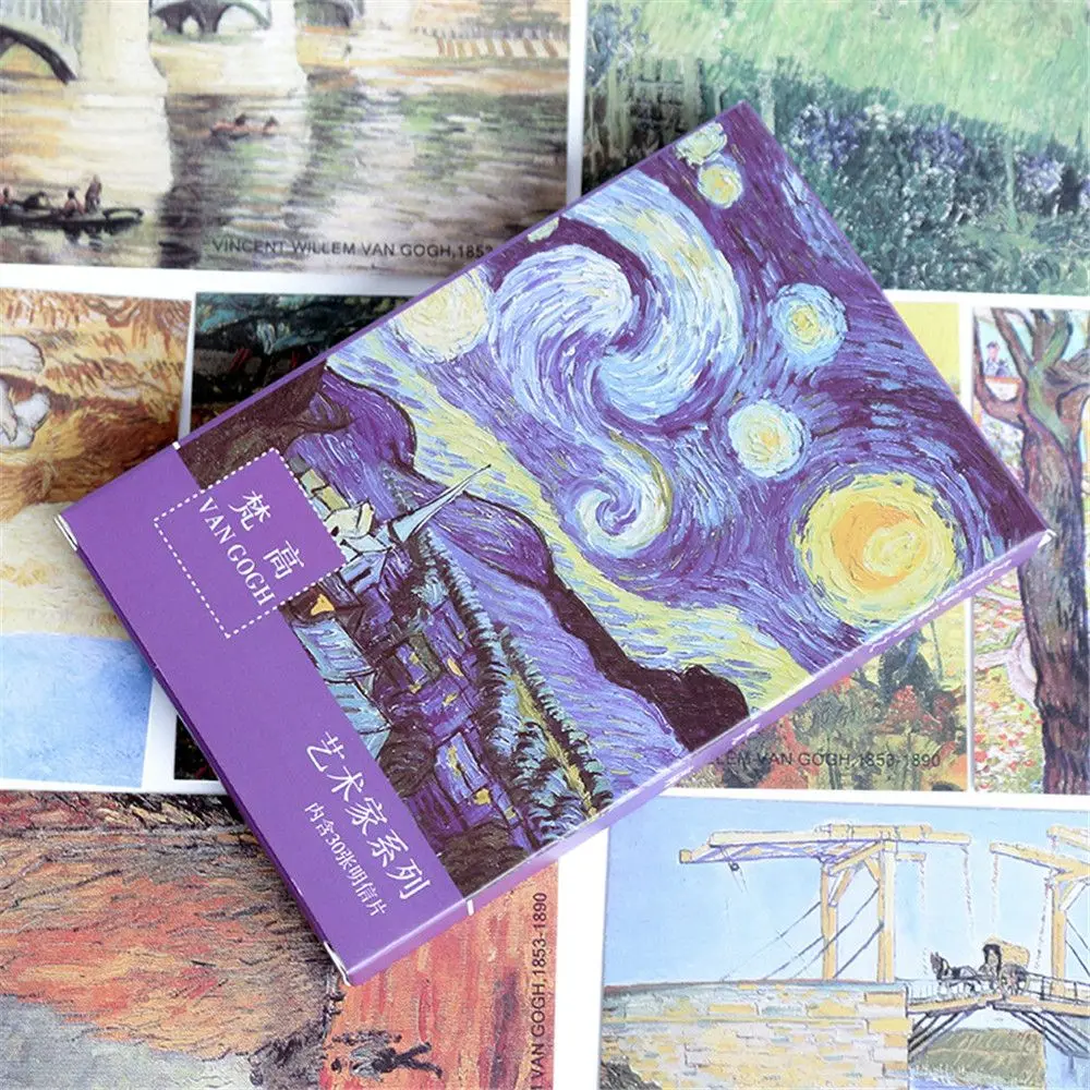 30 шт. винтажная картина маслом открытка мини День рождения Письмо Бумажный набор