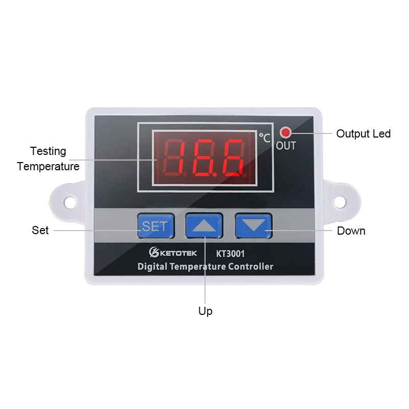 Фото AC 220V 12V 24V 10A -50 ~ 110C интеллектуальный цифровой термостат светодиодный регулятор температуры переключатель для инкубатора датчик NTC №2