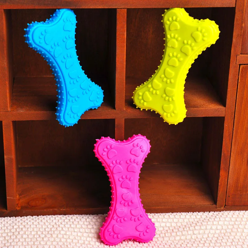 Продукт для домашних животных резиновая игрушка собак с шипами кость Резина