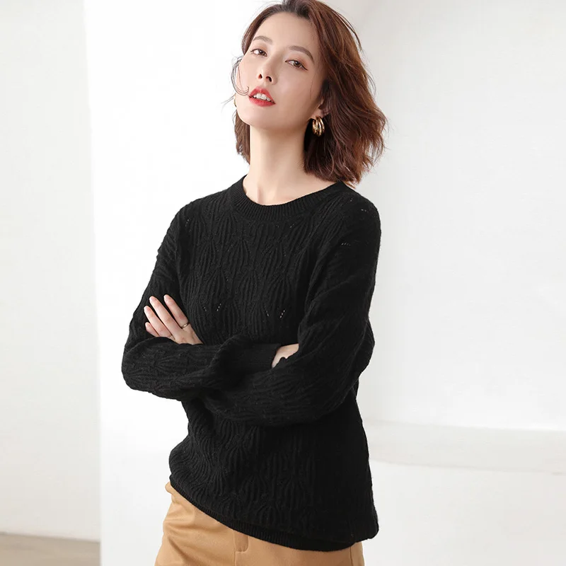 2019 новые зимние женские свитера 100% коза кашемир высокого качества Женский свитер