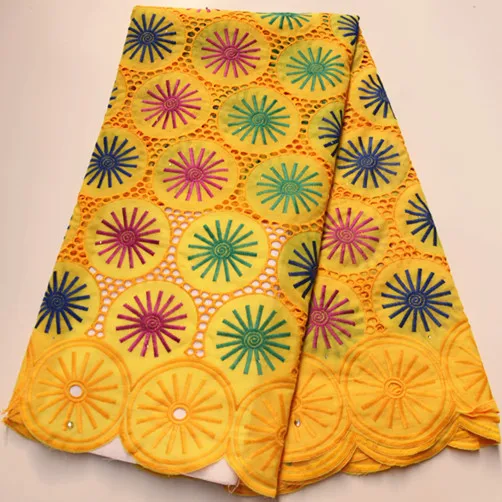 Африканская швейцарская вуаль кружева в Швейцарии сухая Золотая кружевная 100%