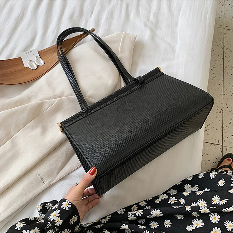 

2021 Luxury Women Handbags PU Leather Shoulder Bags Designer Large Capacity Top-handle Bag Ladies Shopping Tote Female Bolsa
