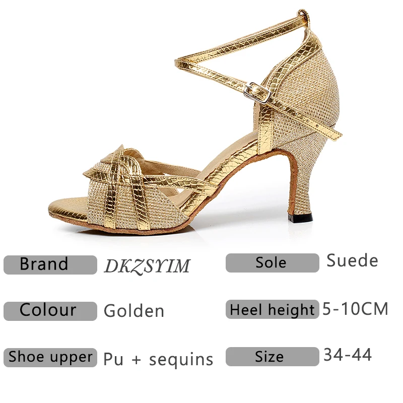 DKZSYIM/танцевальная обувь для латиноамериканских Танго Женские сандалии бальных
