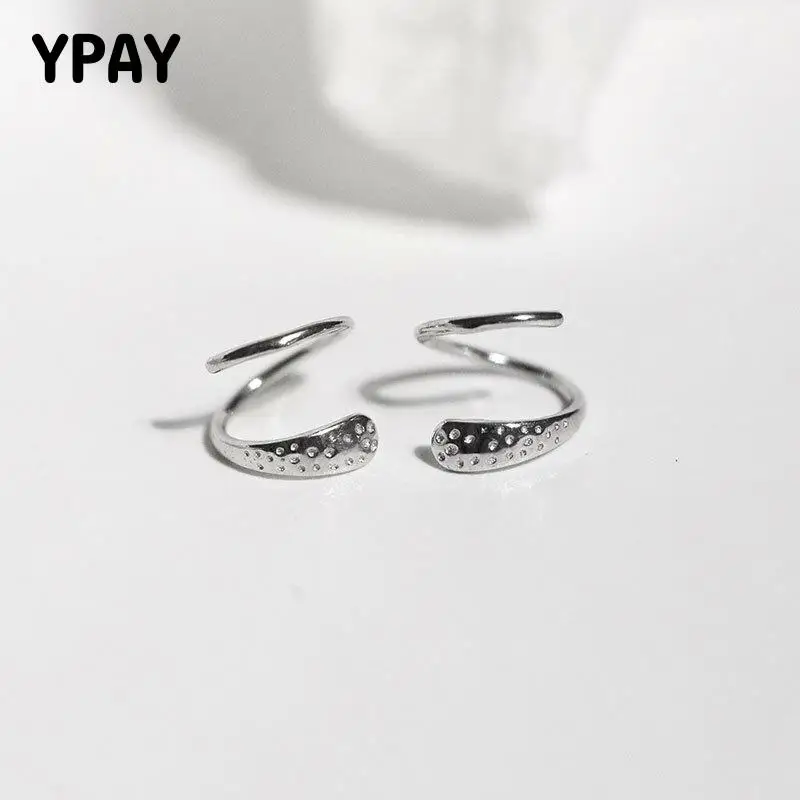 Женские серьги в форме спирали из серебра 100% пробы|Серьги-гвоздики| |